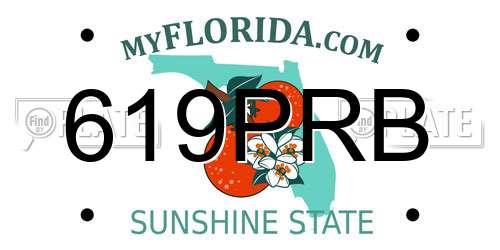 619PRB Florida License Plate