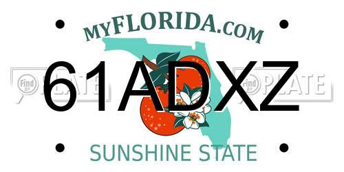 61ADXZ Florida License Plate