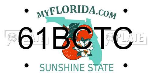 61BCTC Florida License Plate