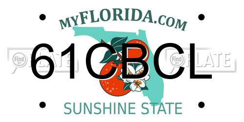 61CBCL Florida License Plate