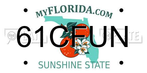 61CFUN Florida License Plate