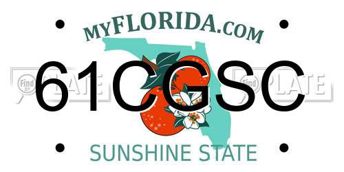 61CGSC Florida License Plate