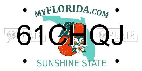 61CHQJ Florida License Plate