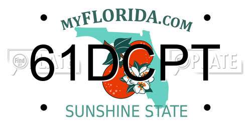 61DCPT Florida License Plate