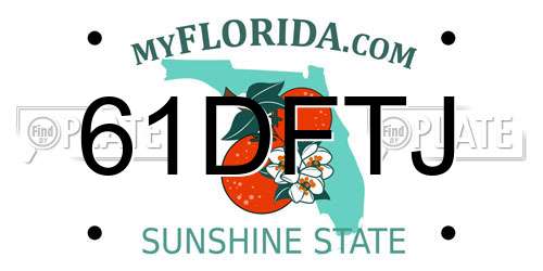 61DFTJ Florida License Plate