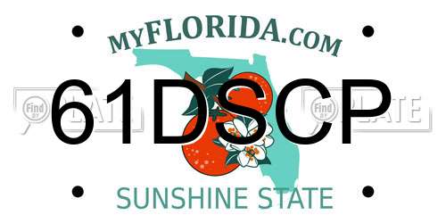 61DSCP Florida License Plate