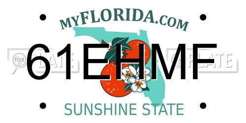 61EHMF Florida License Plate