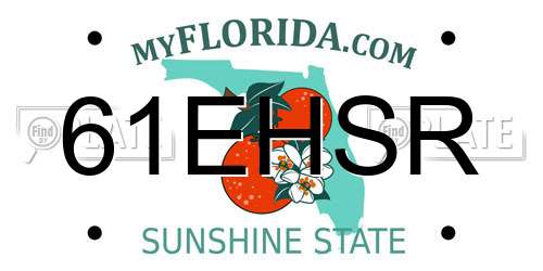 61EHSR Florida License Plate