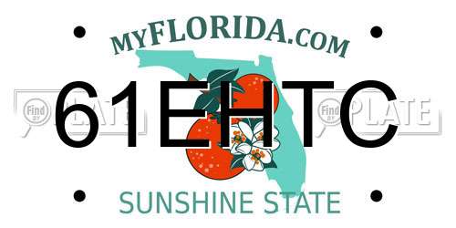 61EHTC Florida License Plate
