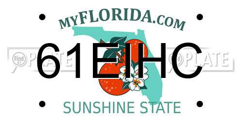 61EIHC Florida License Plate