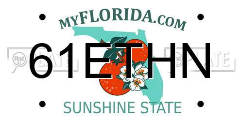 61ETHN Florida License Plate