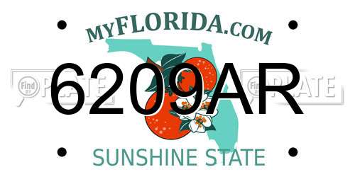 6209AR Florida License Plate