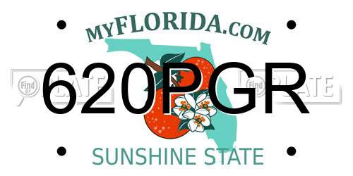 620PGR Florida License Plate