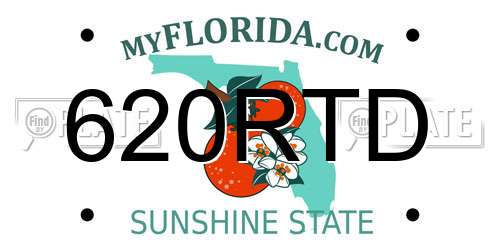620RTD Florida License Plate