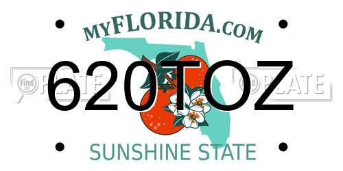 620TOZ Florida License Plate