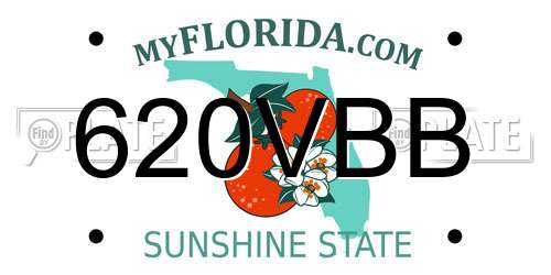 620VBB Florida License Plate