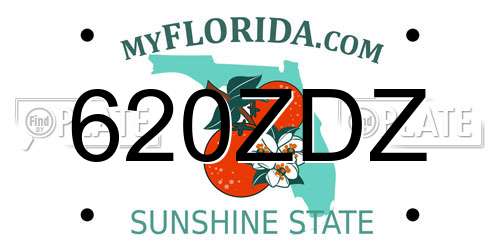 620ZDZ Florida License Plate