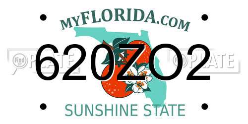 620ZO2 Florida License Plate