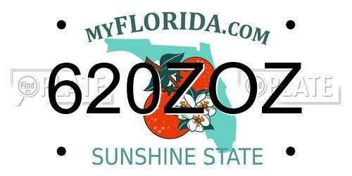 620ZOZ Florida License Plate