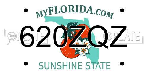 620ZQZ Florida License Plate