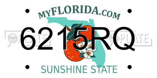 6215RQ Florida License Plate