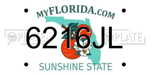 6216JL Florida License Plate