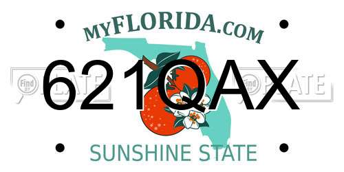 621QAX Florida License Plate