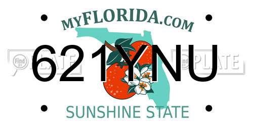 621YNU Florida License Plate