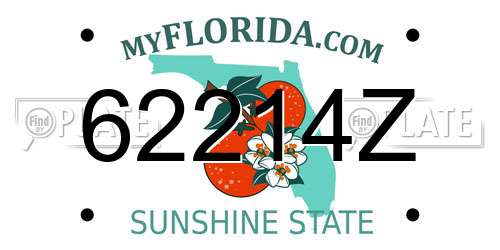 62214Z Florida License Plate