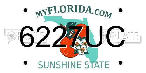 6227UC Florida License Plate