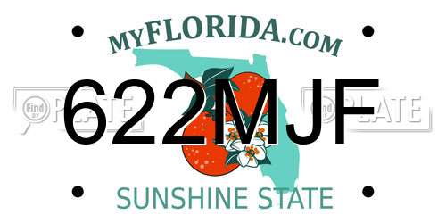 622MJF Florida License Plate