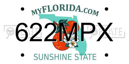 622MPX Florida License Plate