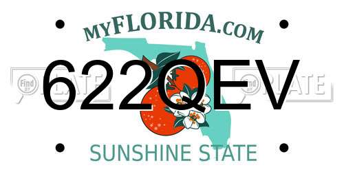 622QEV Florida License Plate