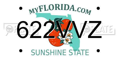 622VVZ Florida License Plate