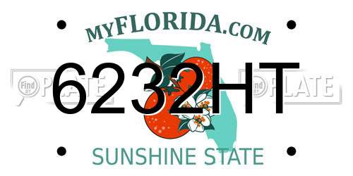 6232HT Florida License Plate