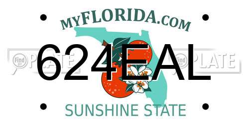 624EAL Florida License Plate