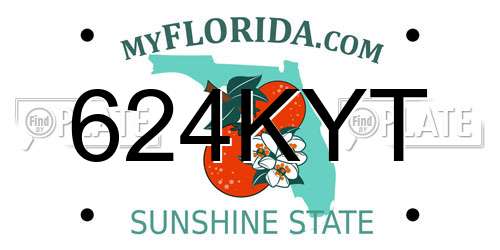 624KYT Florida License Plate
