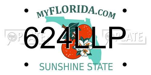 624LLP Florida License Plate
