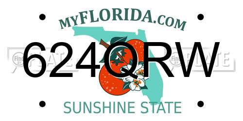 624QRW Florida License Plate