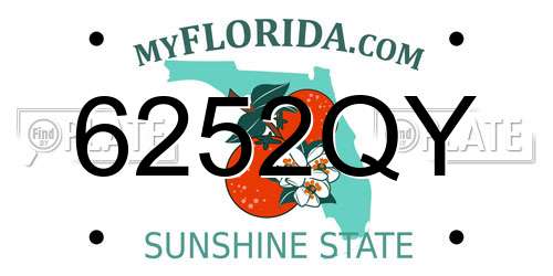 6252QY Florida License Plate