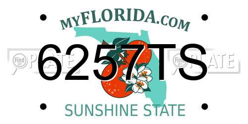 6257TS Florida License Plate