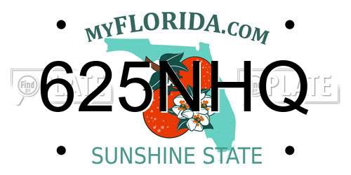 625NHQ Florida License Plate