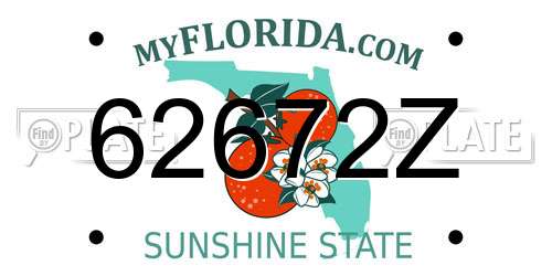 62672Z Florida License Plate
