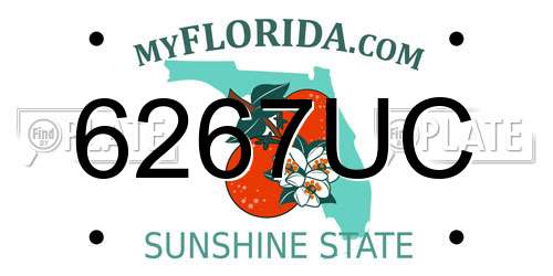 6267UC Florida License Plate