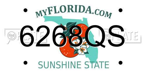 6268QS Florida License Plate