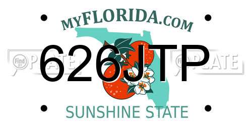 626JTP Florida License Plate