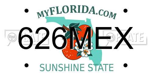 626MEX Florida License Plate
