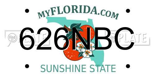 626NBC Florida License Plate