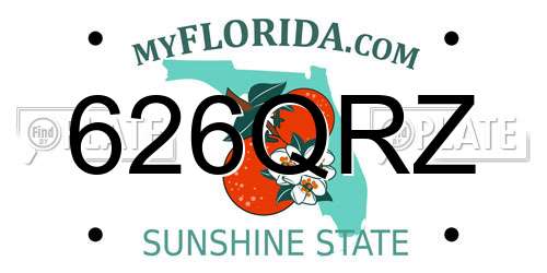 626QRZ Florida License Plate