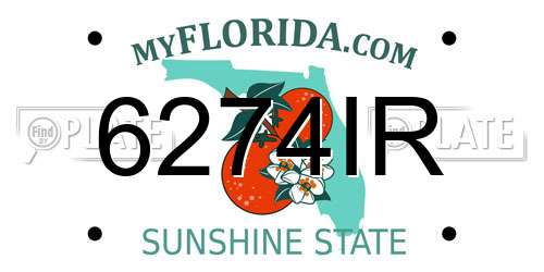 6274IR Florida License Plate